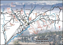 Карта горнолыжных трасс Закопане