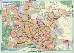 Карта Житомира