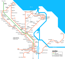 Карта метро Гданьска