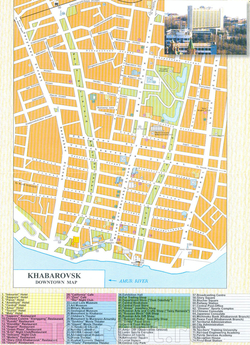 Карта Хабаровская на английском языке