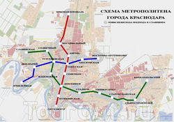 Карта метро Краснодара