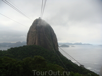 Подъем на самую высокую гору Рио. Стены ее совершенно отвесны, почти лишены растительности.