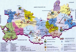 Туристическая карта Мордовии