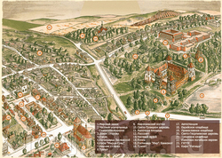 Карта города Мир с достопримечательностями