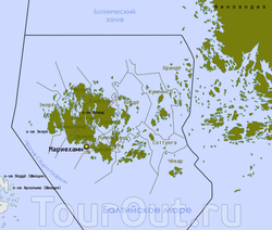 Карта Аландских островов на русском языке