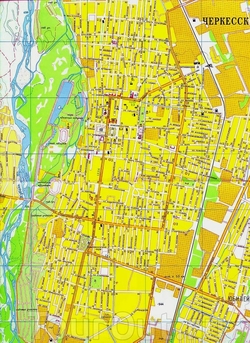 Карта Черкесска с улицами