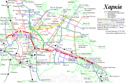 Карта транспорта Харькова