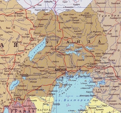 Карта Уганды на русском
