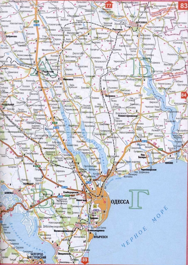 Карта города Одесса. Карта города Одесса