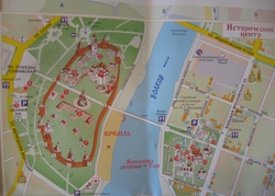 Карта исторического центра Великого Новгорода