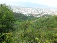 Столица Македонии - город Скопи. Вид на город с окрестных гор