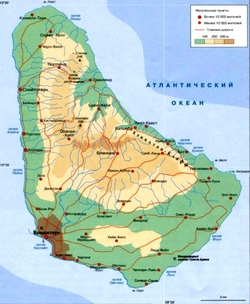 Карта Барбадоса на русском