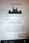 Сертификат о пребывании на нулевом меридиане