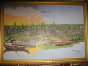 Картина с видом на древний деревянный Белозерск (Белоозеро).