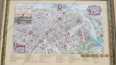 Гродно. Карта города на всю стену здания.