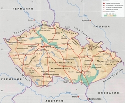 Карта Чехии на русском