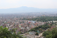 Вид на Катманду с Сваямбунтах