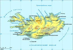 Карта Исландии на русском