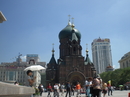 Русская православная церковь, построенная первыми строителями КВЖД и зачинателями Харбина как города каменных построек. Сейчас там музей.