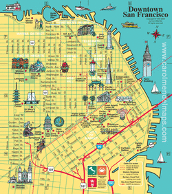 Карта Сан-Франциско с достопримечательностями