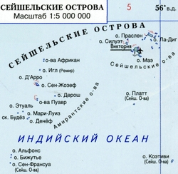 Карта Сейшел на русском