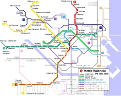 Карта метро Валенсии