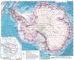 Карта Антарктиды на русском
