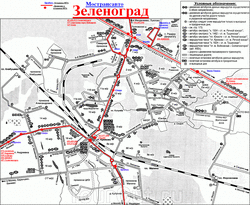 Карта транспорта Зеленограда