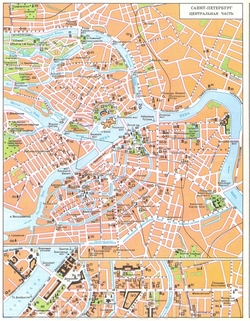 Карта центра Петербурга