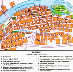 Карта центра Кызыла