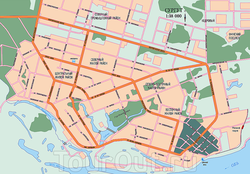Карта Сургута с улицами