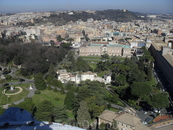 Вид сверху на сады Ватикана