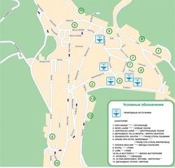 Карта Марианских Лазней с санаториями