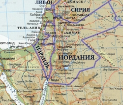 Карта Иордании на русском