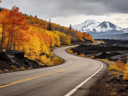 Осень на McKenzie Pass-Santiam Pass: лавовые поля, водопады и золото Каскадов TourOut