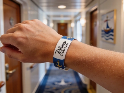 Disney Cruise Line меняет карты на браслеты на борту Disney Treasure TourOut