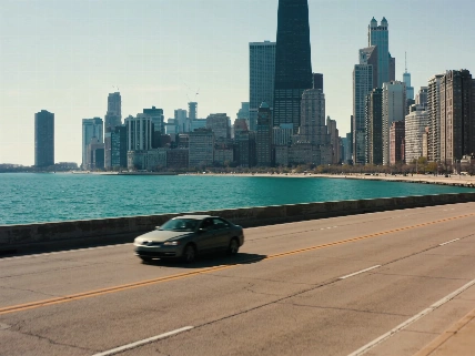 DuSable Lake Shore Drive тянется вдоль берега Чикаго TourOut